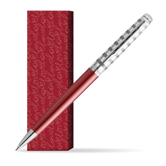 Długopis Waterman Hemisphere Deluxe Marine Red - kolekcja French Riviera w obwolucie True Love