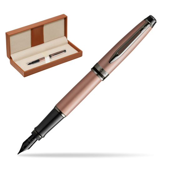 Pióro wieczne Waterman Expert Metalic Różowe Złoto CT w pudełku classic brown