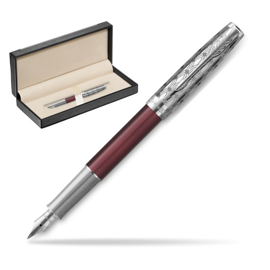 Pióro wieczne Parker Sonnet Premium Metal & Red CT w pudełku classic black