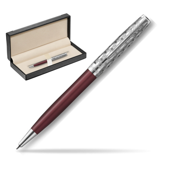 Długopis Parker Sonnet Premium Metal & Red CT w pudełku classic black