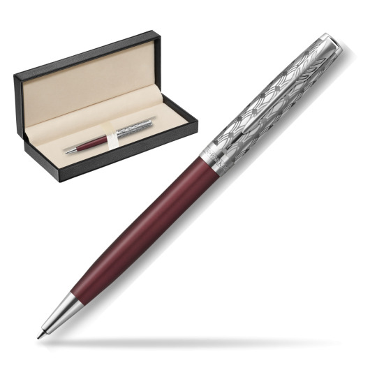 Długopis Parker Sonnet Premium Metal & Red CT w pudełku classic pure black
