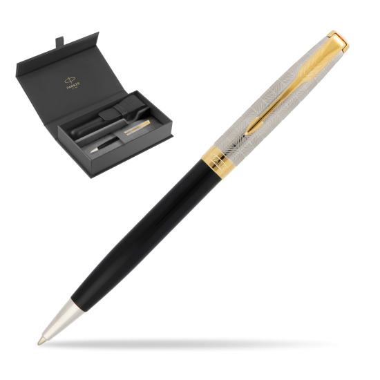 Długopis Sonnet Premium Metal & Black GT w oryginalnym pudełku Parker, zamykane etui