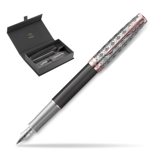 Pióro wieczne Sonnet Premium Metal & Grey PGT w oryginalnym pudełku Parker, wsuwane etui