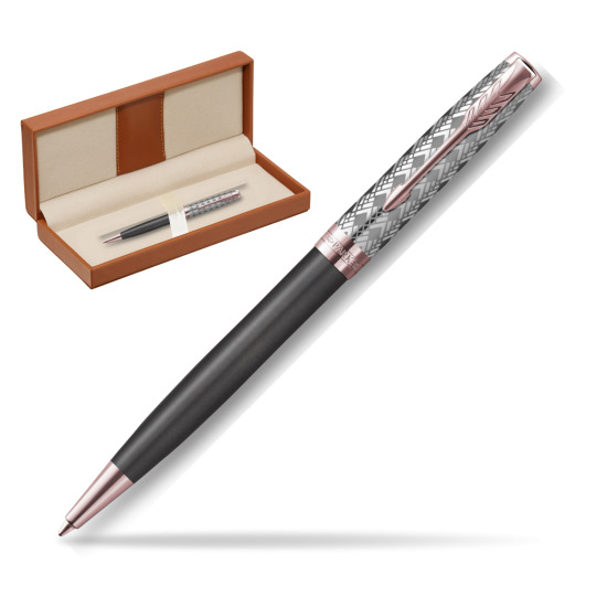 Długopis Sonnet Premium Metal & Grey PGT w pudełku classic brown