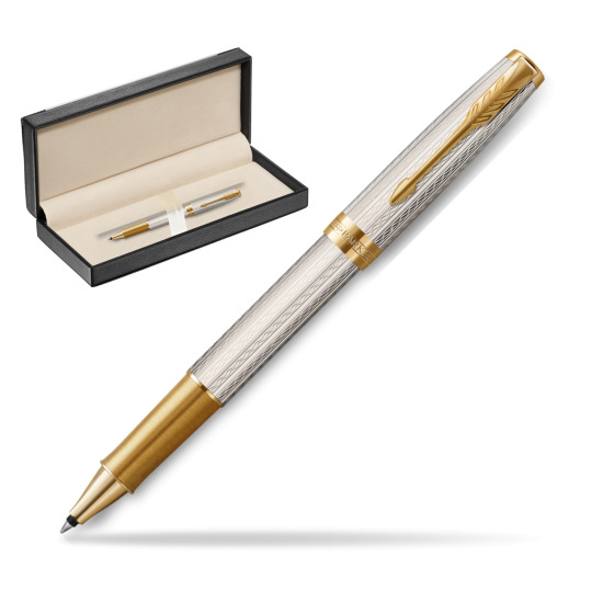 Pióro kulkowe Parker Sonnet Premium Silver Mistral GT w pudełku classic black