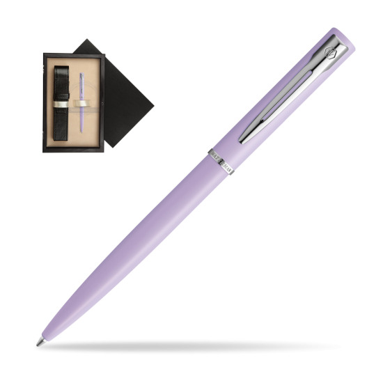 Długopis Waterman Allure Pastel Fioletowy w pudełku drewnianym Czerń Single Ecru