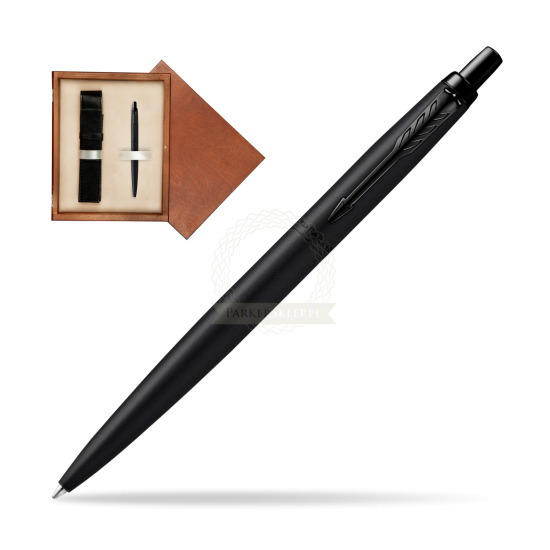 Długopis Parker Jotter XL Monochrome Black - Edycja Specjalna w pudełku drewnianym Mahoń Single Ecru