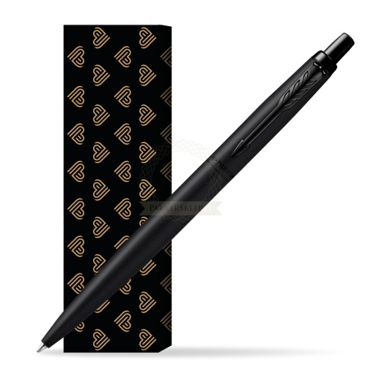 Długopis Parker Jotter XL Monochrome Black - Edycja Specjalna w obwolucie Złote Serca