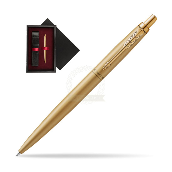 Długopis Parker Jotter XL Monochrome Gold- Edycja Specjalna w pudełku drewnianym Czerń Single Bordo