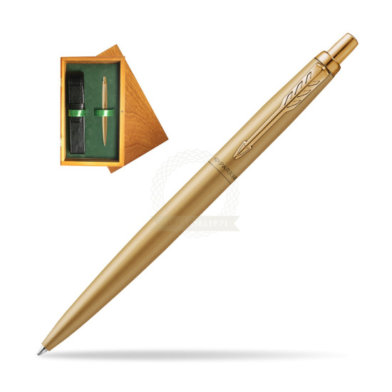 Długopis Parker Jotter XL Monochrome Gold- Edycja Specjalna w pudełku drewnianym Honey Single Zieleń