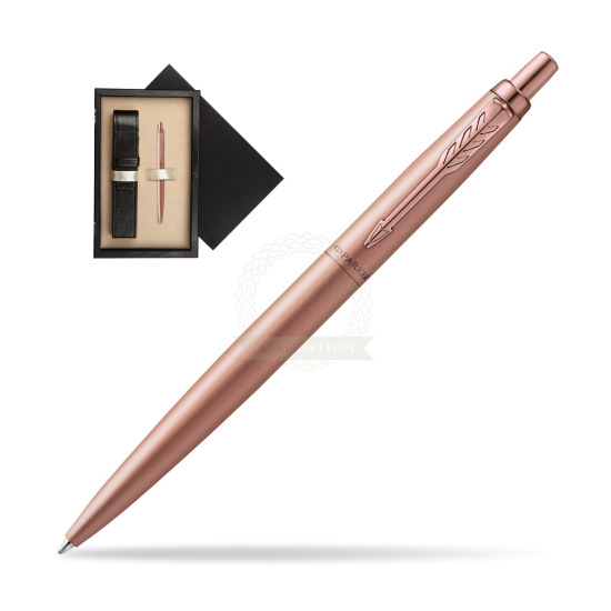 Długopis Parker Jotter XL Monochrome Pink Gold - Edycja Specjalna w pudełku drewnianym Czerń Single Ecru