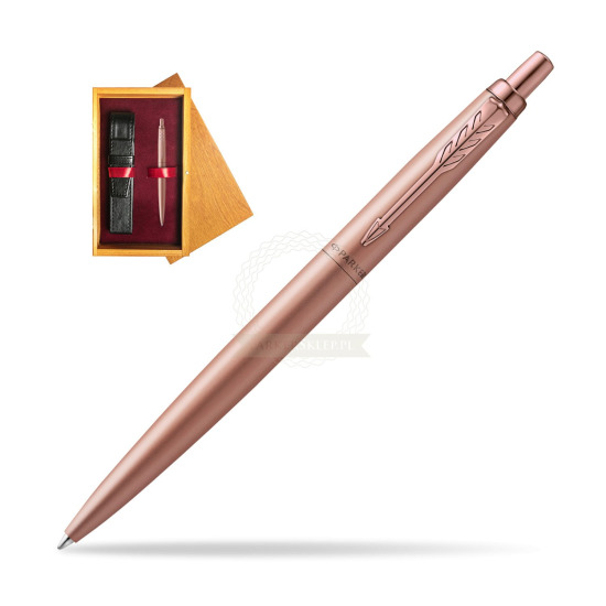Długopis Parker Jotter XL Monochrome Pink Gold - Edycja Specjalna w pudełku drewnianym Honey Single Bordo