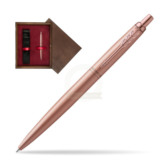 Długopis Parker Jotter XL Monochrome Pink Gold - Edycja Specjalna w pudełku drewnianym Wenge Single Bordo