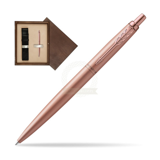 Długopis Parker Jotter XL Monochrome Pink Gold - Edycja Specjalna w pudełku drewnianym Wenge Single Ecru