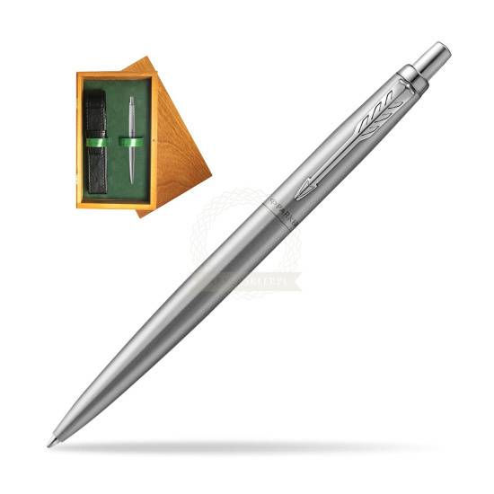 Długopis Parker Jotter XL Monochrome Grey - Edycja Specjalna w pudełku drewnianym Honey Single Zieleń