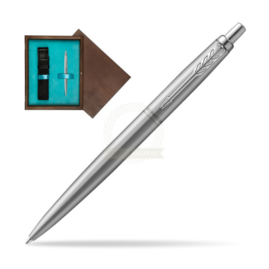 Długopis Parker Jotter XL Monochrome Grey - Edycja Specjalna w pudełku drewnianym Wenge Single Turkus