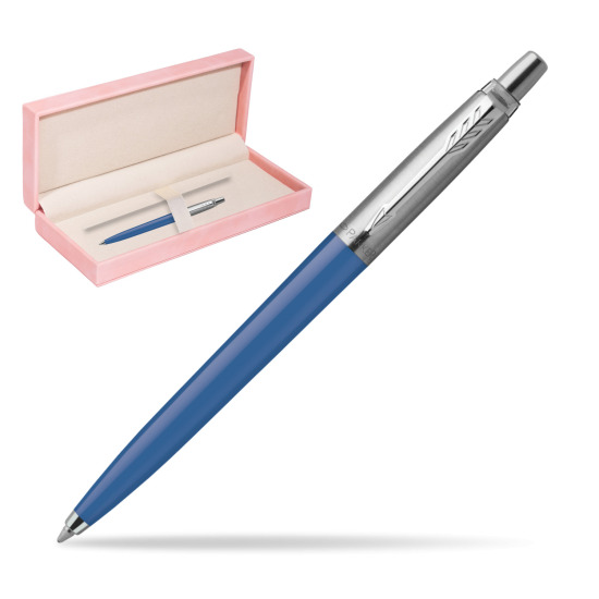 Długopis Parker Jotter Originals Blue Denim w różowym pudełku zamszowym