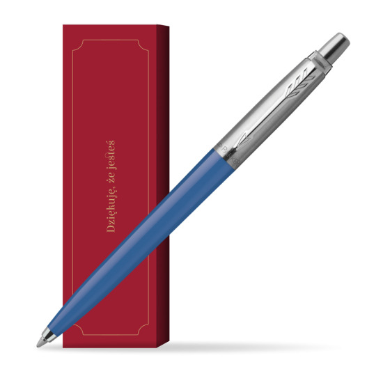 Długopis Parker Jotter Originals Blue Denim w obwolucie Dziękuję, że jesteś