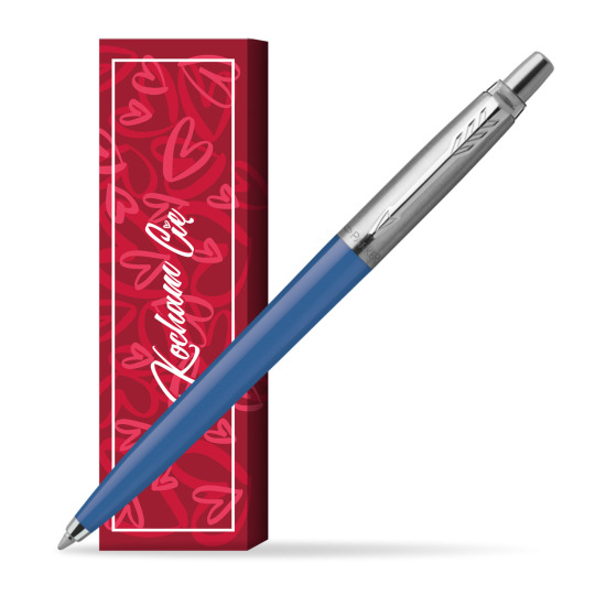 Długopis Parker Jotter Originals Blue Denim w obwolucie Kocham Cię