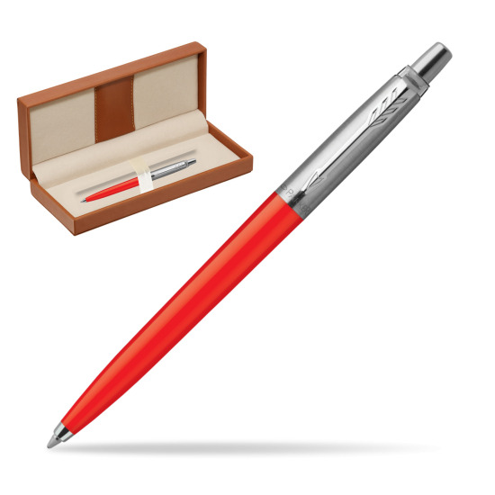 Długopis Parker Jotter SCARLET RED CT w pudełku classic brown