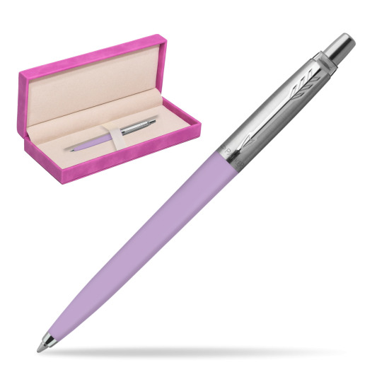 Długopis Parker Jotter Originals Pastel Lilac w pudełku zamszowym fuksja