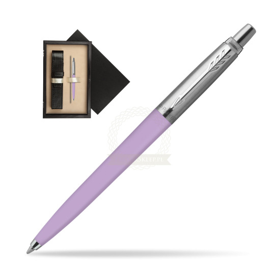 Długopis Parker Jotter Originals Pastel Lilac w pudełku drewnianym Czerń Single Ecru