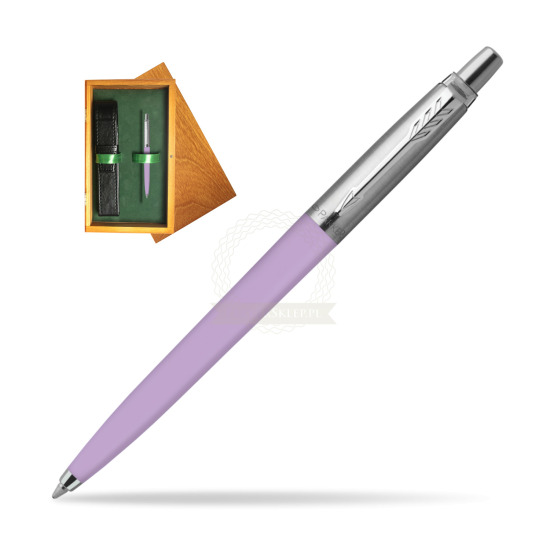 Długopis Parker Jotter Originals Pastel Lilac w pudełku drewnianym Honey Single Zieleń
