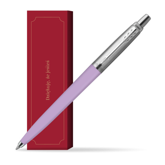 Długopis Parker Jotter Originals Pastel Lilac w obwolucie Dziękuję, że jesteś