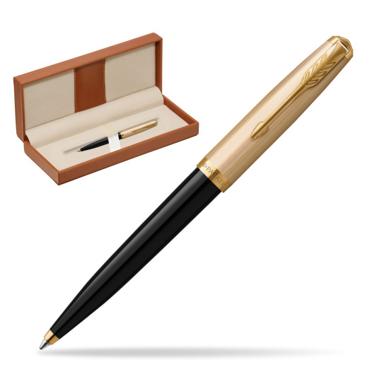 Długopis Parker 51 Deluxe Black GT w pudełku classic brown
