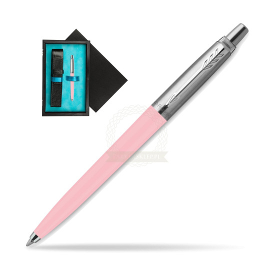Długopis Parker Jotter Originals Pastel Baby Pink - Edycja Specjalna w pudełku drewnianym Czerń Single Turkus