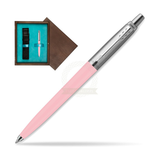 Długopis Parker Jotter Originals Pastel Baby Pink - Edycja Specjalna w pudełku drewnianym Wenge Single Turkus