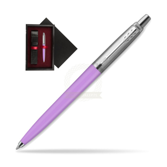Długopis Parker Jotter Originals Pastel Purple - Edycja Specjalna w pudełku drewnianym Czerń Single Bordo