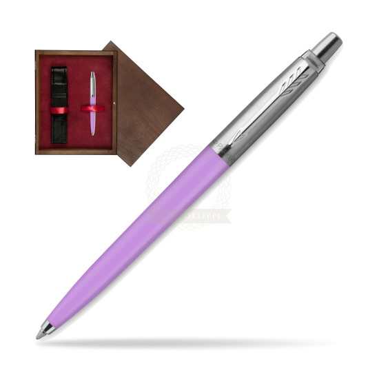 Długopis Parker Jotter Originals Pastel Purple - Edycja Specjalna w pudełku drewnianym Wenge Single Bordo