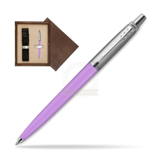 Długopis Parker Jotter Originals Pastel Purple - Edycja Specjalna w pudełku drewnianym Wenge Single Ecru