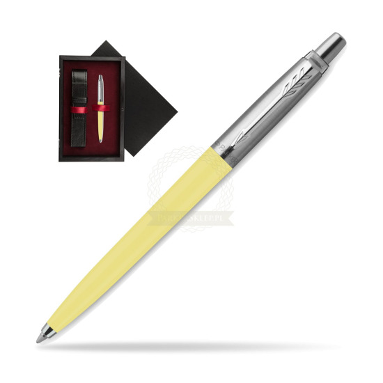 Długopis Parker Jotter Originals Pastel Yellow - Edycja Specjalna w pudełku drewnianym Czerń Single Bordo