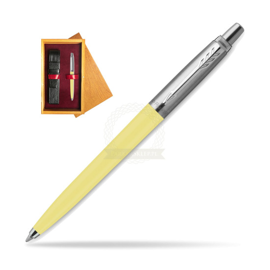 Długopis Parker Jotter Originals Pastel Yellow - Edycja Specjalna w pudełku drewnianym Honey Single Bordo