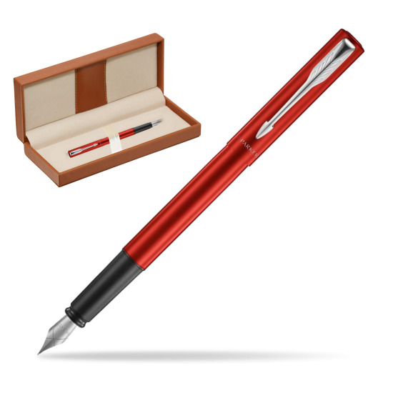 Pióro wieczne Parker Vector XL Red CT w pudełku classic brown