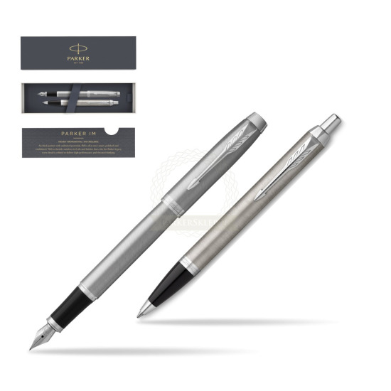 Zestaw Prezentowy Parker Pióro wieczne + Długopis IM Essential Stainless Steel CT 