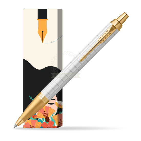Długopis Parker IM Premium Pearl GT w obwolucie Maki