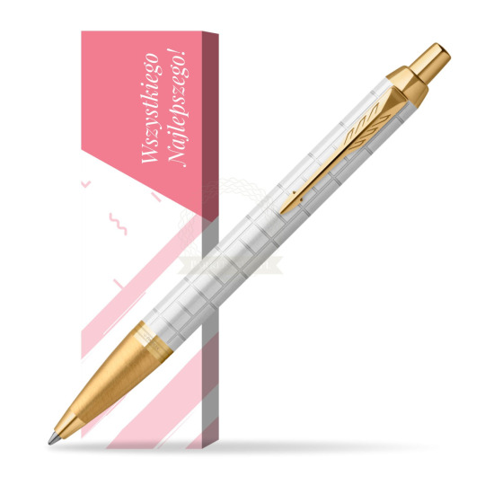 Długopis Parker IM Premium Pearl GT w obwolucie Wszystkiego najlepszego