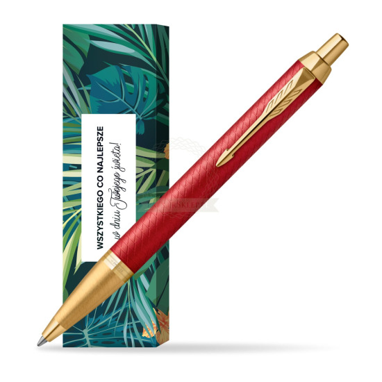 Długopis Parker IM Premium Red GT w obwolucie Twoje święto