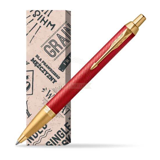 Długopis Parker IM Premium Red GT w obwolucie Męski świat