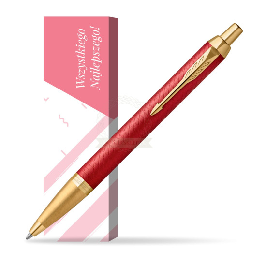 Długopis Parker IM Premium Red GT w obwolucie Wszystkiego najlepszego