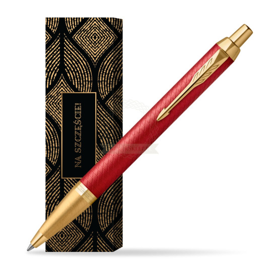 Długopis Parker IM Premium Red GT w obwolucie Szczęśliwy traf