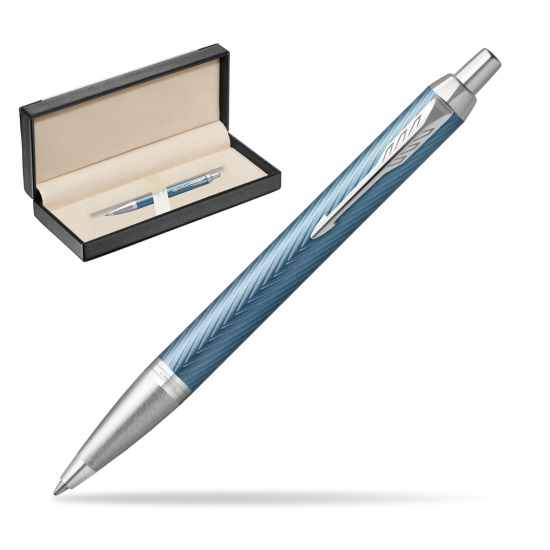 Długopis Parker IM Premium Blue Grey CT w pudełku classic black