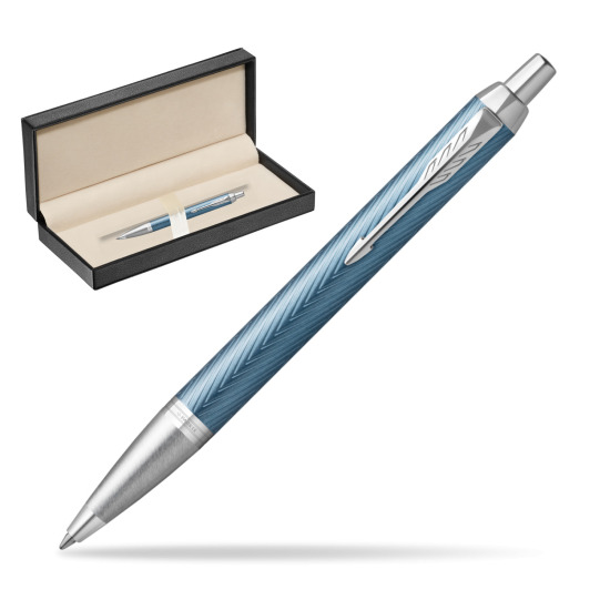 Długopis Parker IM Premium Blue Grey CT w pudełku classic pure black