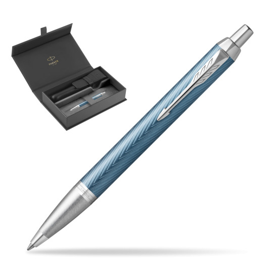 Długopis Parker IM Premium Blue Grey CT w oryginalnym pudełku Parker, zamykane etui