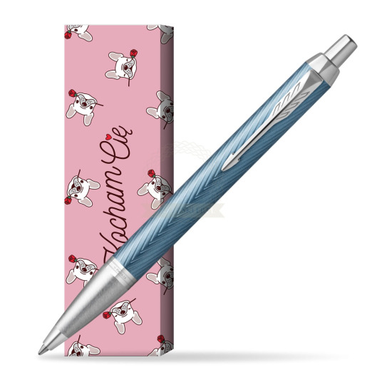 Długopis Parker IM Premium Blue Grey CT w obwolucie Sweet Rose