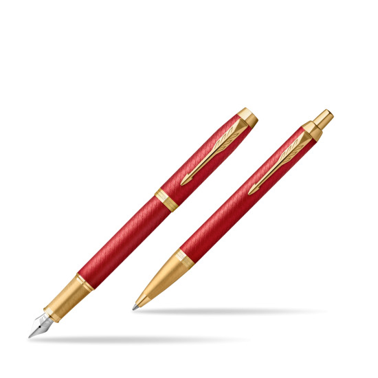 Zestaw Prezentowy Parker Pióro wieczne + Długopis IM Premium Red GT