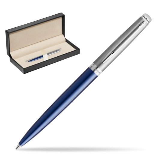 Długopis Waterman Hemisphere Essential Metaliczna Niebieska CT w pudełku classic pure black
